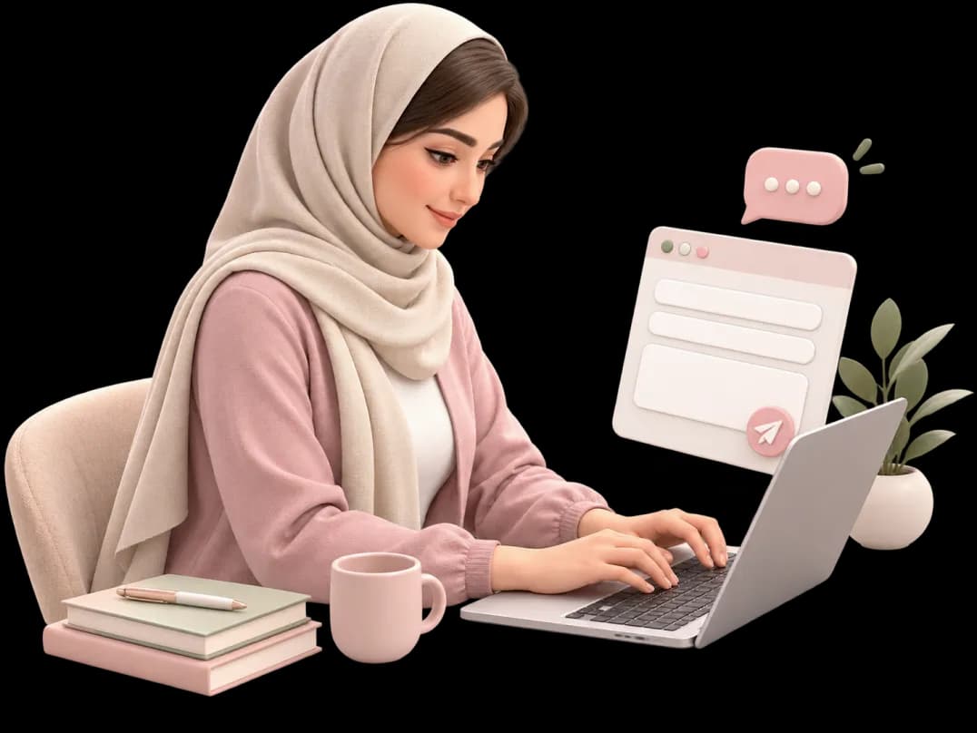 تصویرسازی ارتباط با مطب و ارسال پیام